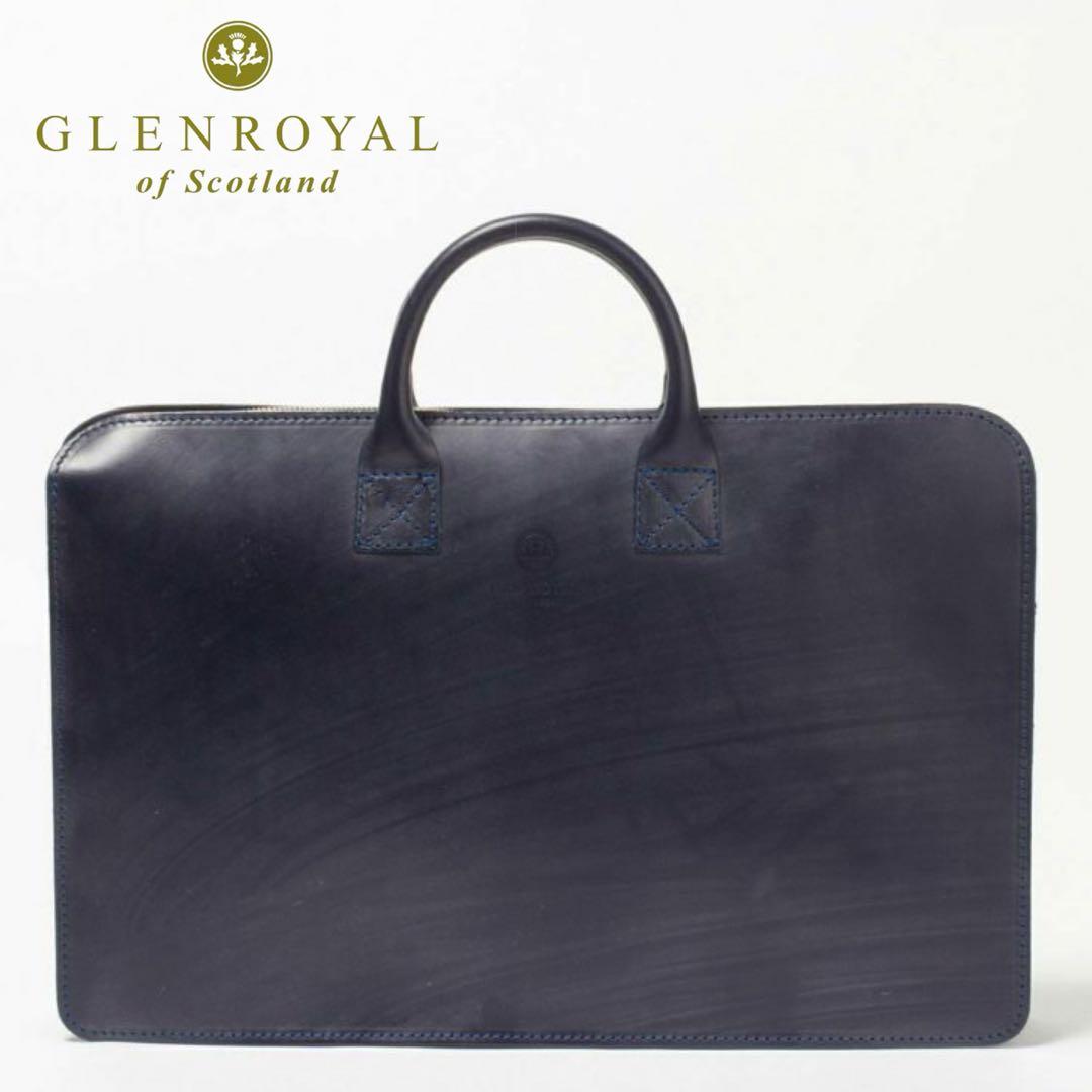 GLEN ライトウェイトブリーフケース ネイビー ブライドルレザー