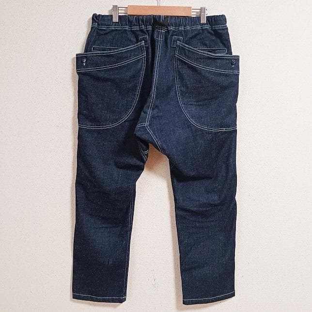 ゴースローキャラバン ネップ入りデニム 脇ポケットパンツ ブルー サイズ 5