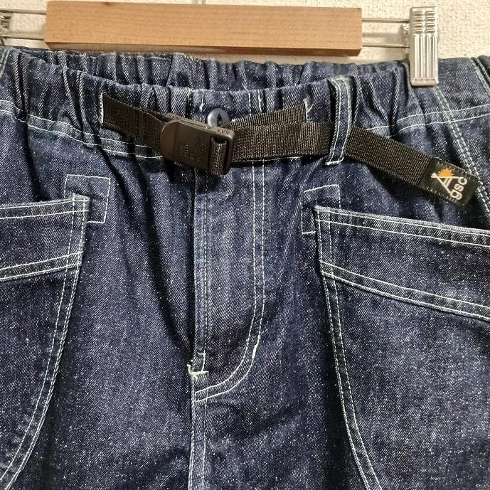 ゴースローキャラバン ネップ入りデニム 脇ポケットパンツ ブルー サイズ 5