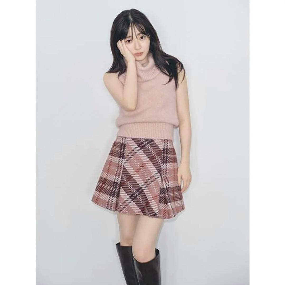 完売品　正規品　スナイデル　ロービングチェックミニスカート　0