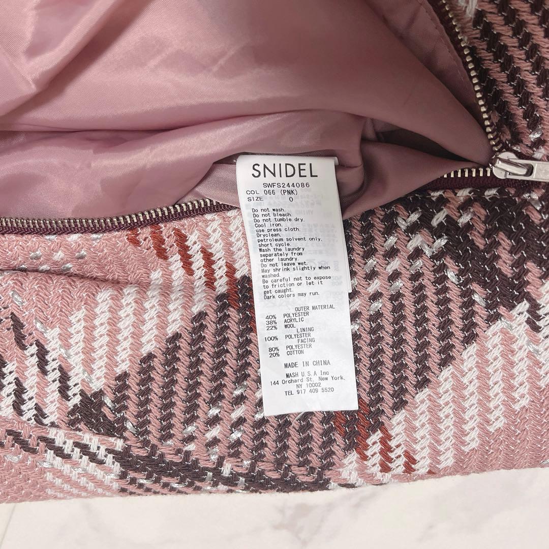 完売品　正規品　スナイデル　ロービングチェックミニスカート　0