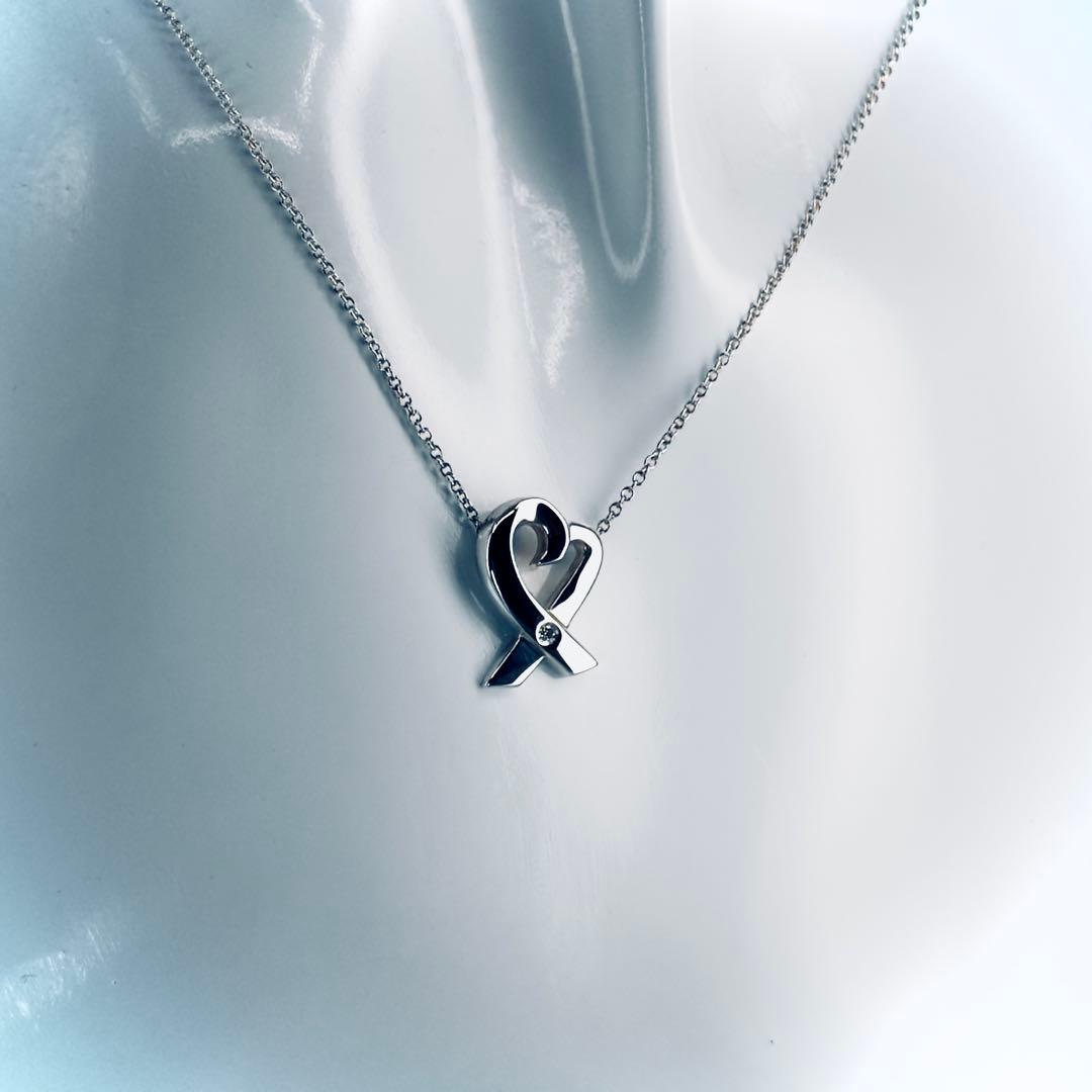 T&Co. ティファニー ラビングハート ダイヤモンド ネックレス AG 925