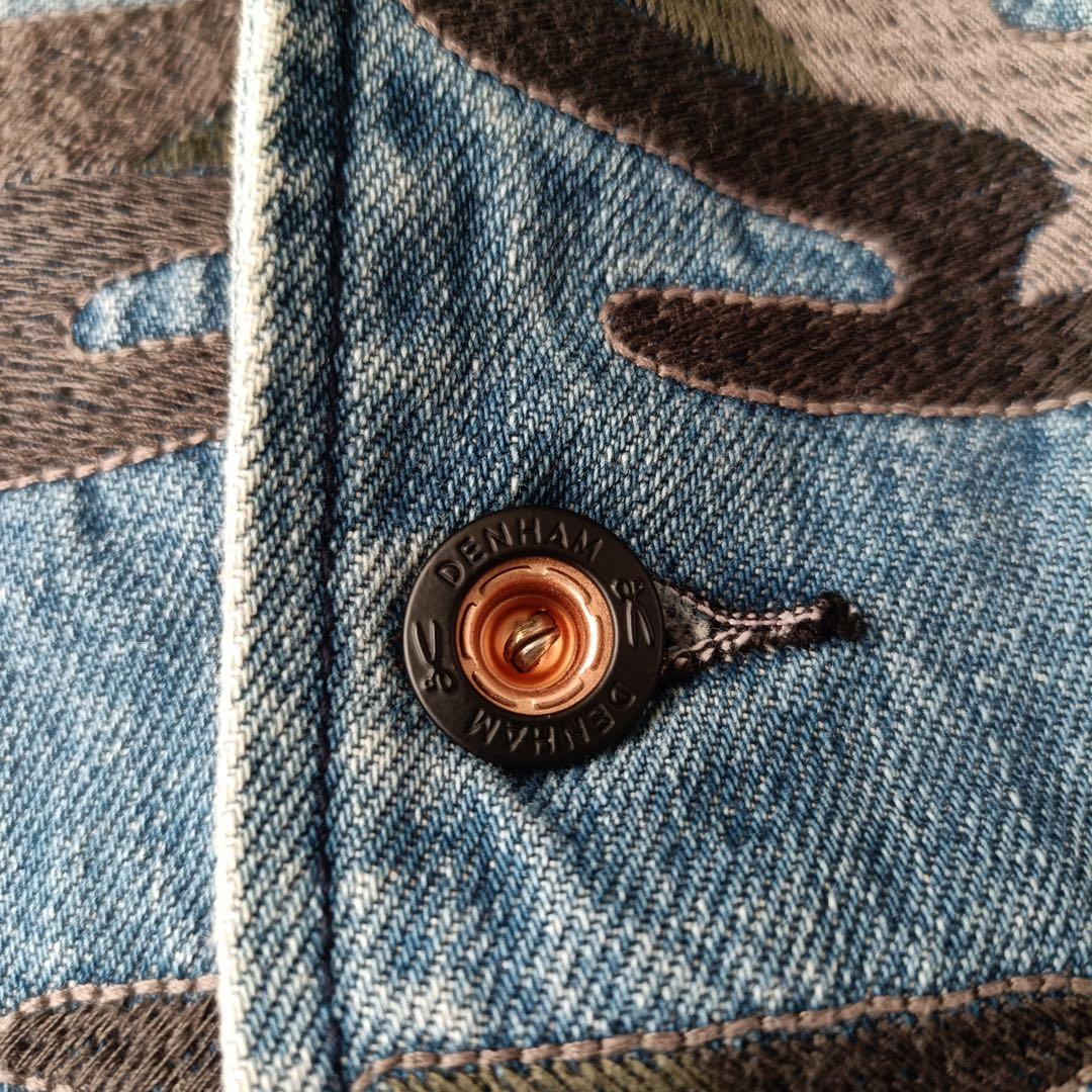 デンハム　カモフラージュ柄　デニムジャケット　Mサイズ