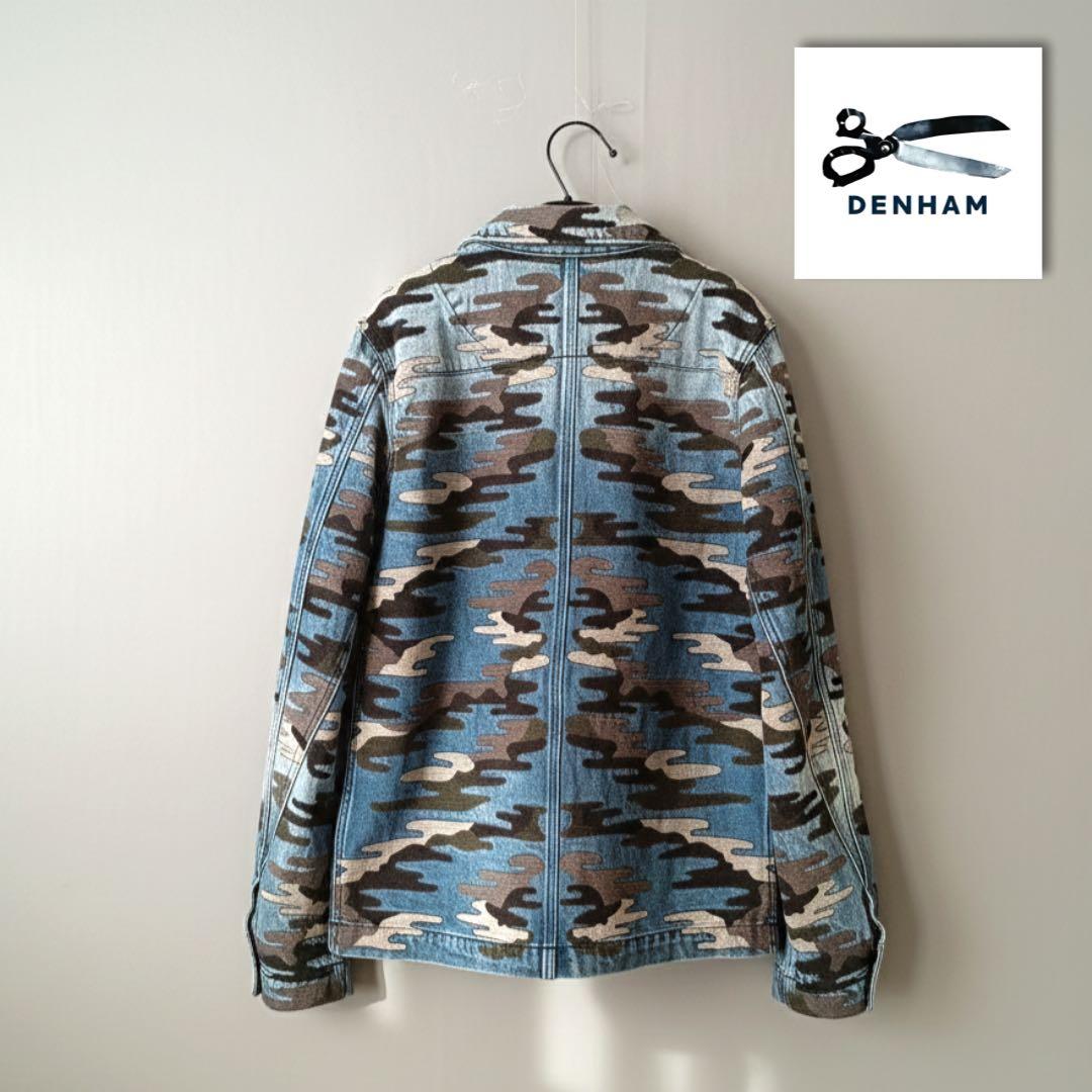 デンハム　カモフラージュ柄　デニムジャケット　Mサイズ