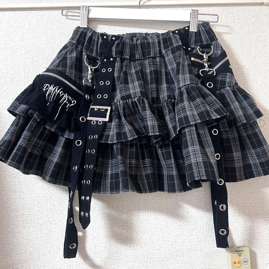 dimmoire PUNKフリルミニスカート チェック