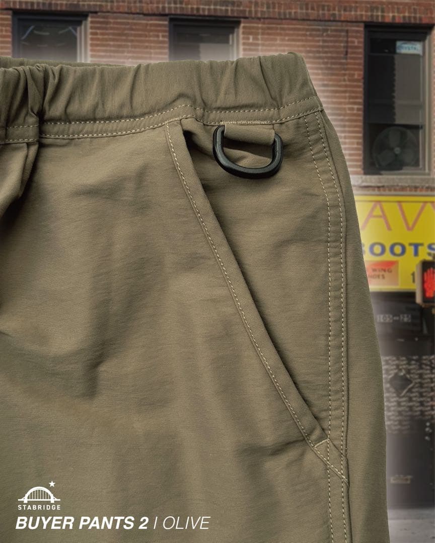 STABRIDGE Buyer Pants 2 Olive Lサイズ　試着のみ