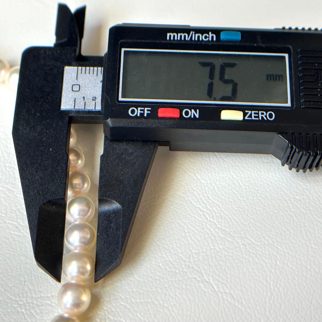 美品 アコヤ真珠 ネックレス 本真珠 パール silver 7mm