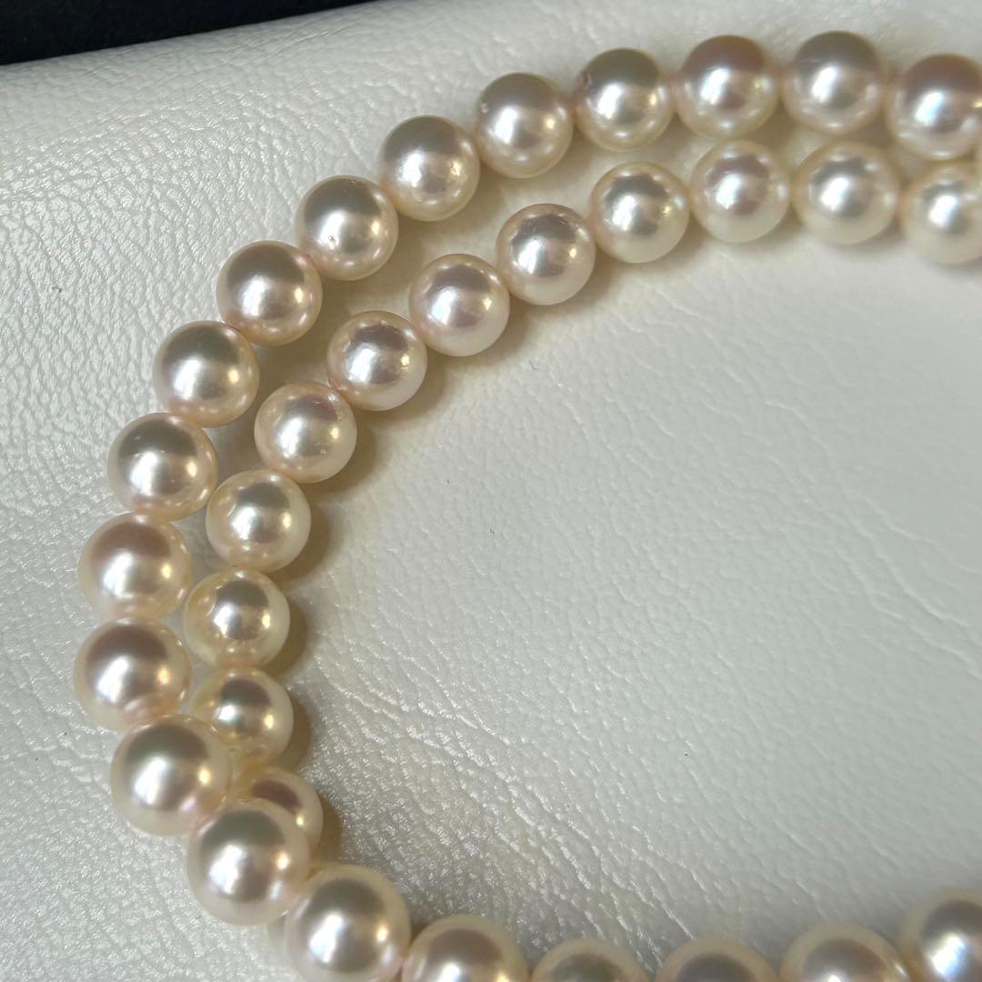 美品 アコヤ真珠 ネックレス 本真珠 パール silver 7mm