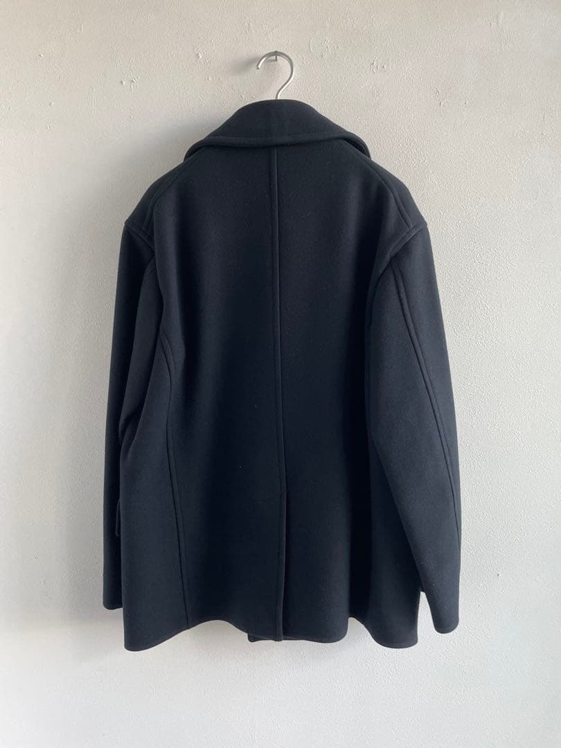 AURALEE ブラック ウール ピーコート