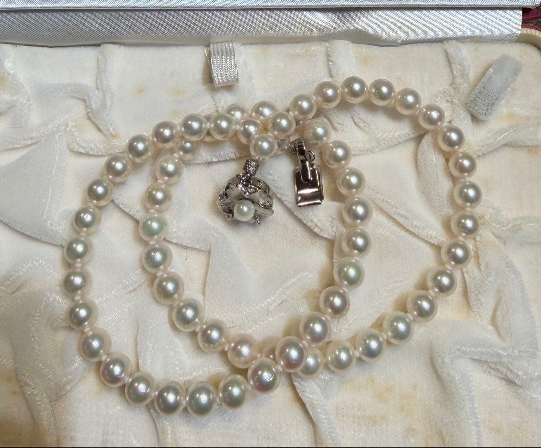 【美品】真珠 ネックレス パールネックレス6〜6.7mm