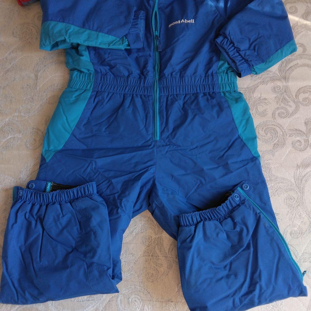 mont-bell モンベル スキーウェア 120 ゴーグル・手袋付き3点セット