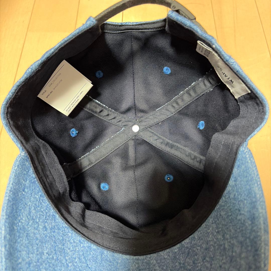 WTAPS デニムブルー キャップ ロゴ　花刺繍