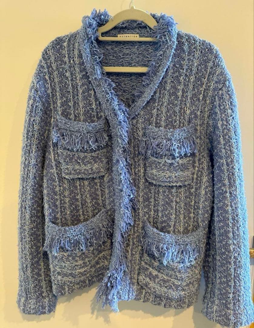 【超美品】ツイーディーニットジャケット　定価¥50,600（税込）