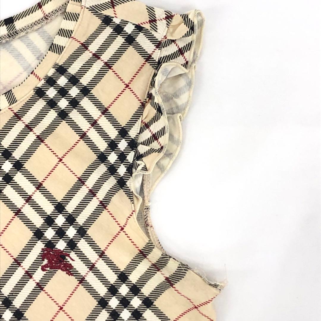 M09/059 バーバリー ブルーレーベル ノースリーブ ノバチェック フリル