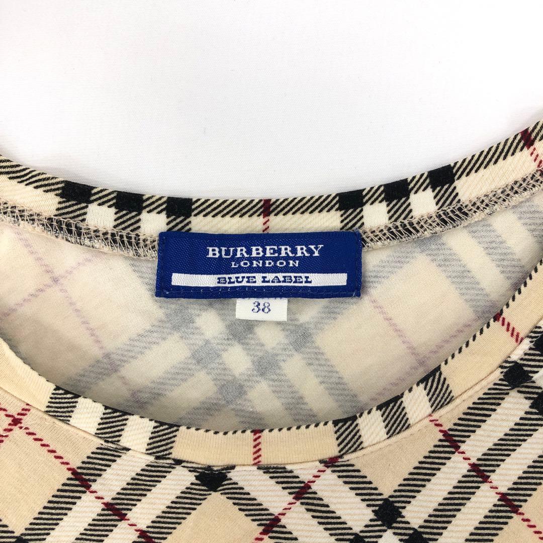 M09/059 バーバリー ブルーレーベル ノースリーブ ノバチェック フリル