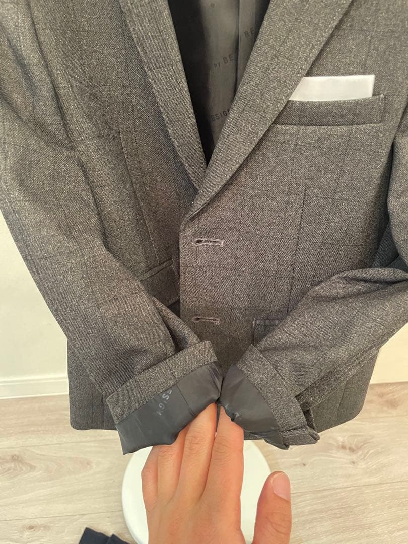 Waltz by BEAMS DESIGN スーツ チャコールグレーと靴セット