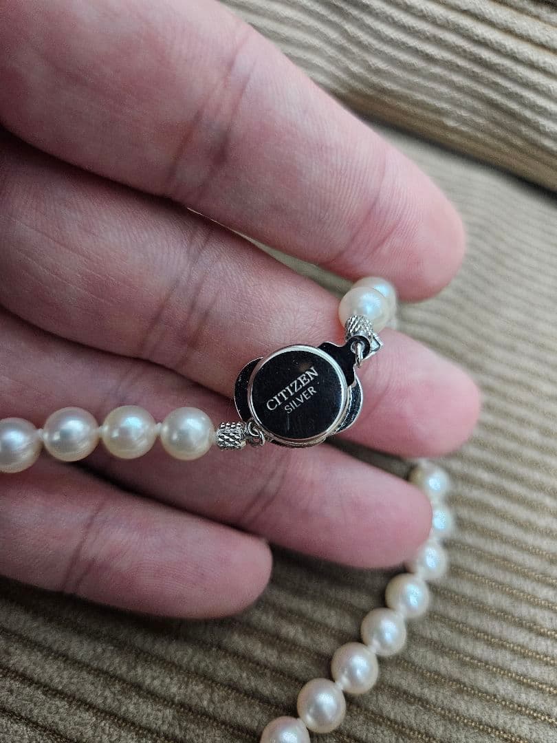 挨*可様 CITIZEN 真珠 シルバー ネックレス