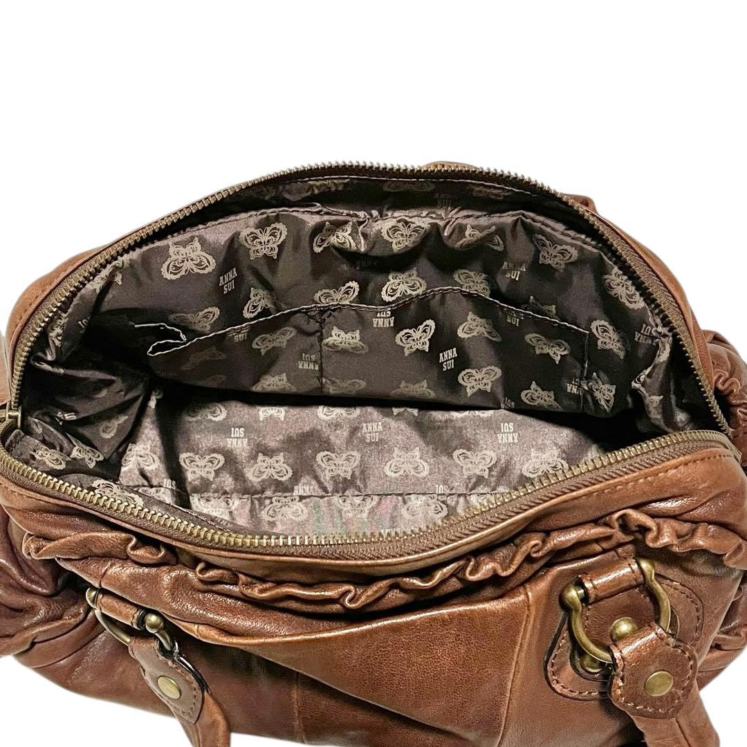 【大定番】◾️アナスイ◾️ハンドバッグ◾️ショルダーバッグ◾️バタフライ◾️レザー◾️Y2K