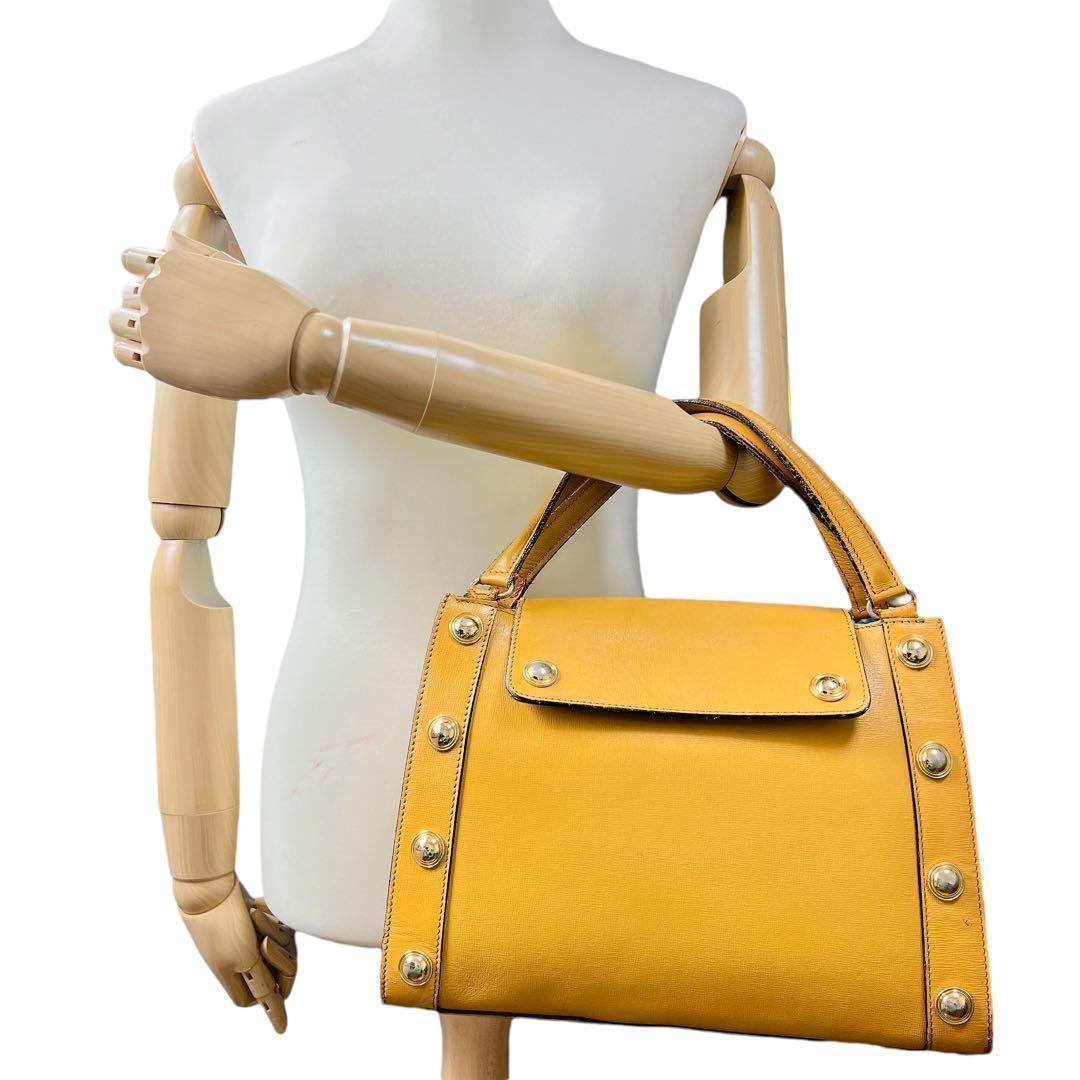 GIANNI VERSACE レディース スタッズ ハンドバッグ 8667