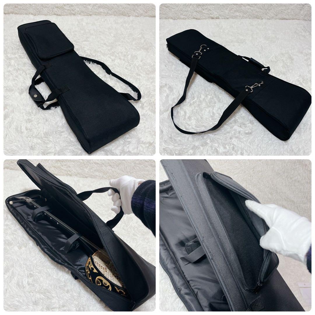 沖縄三線 本皮 一枚張り 本張り ソフトケース、爪、弦セット