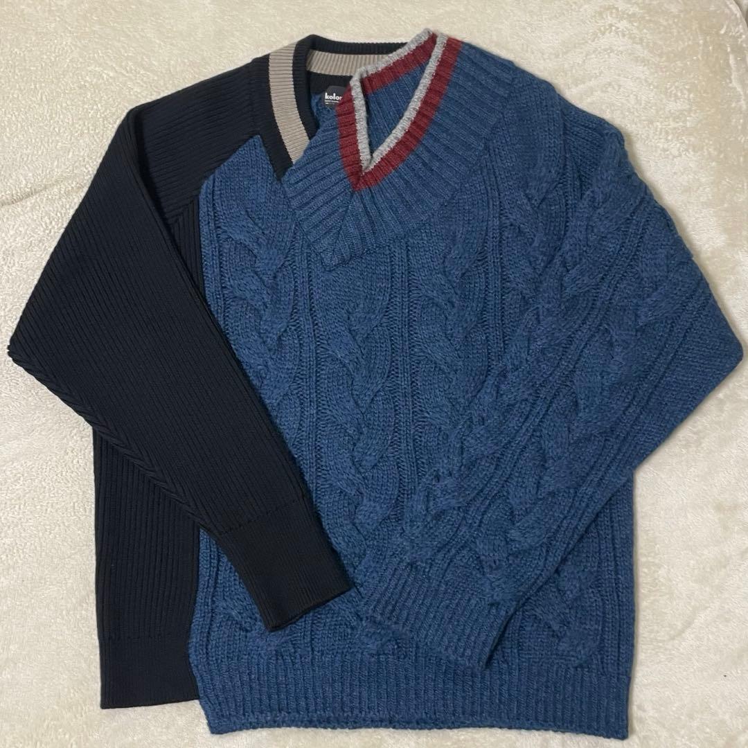 【最終価格】kolor 21aw クレイジーパターンニット サイズ1