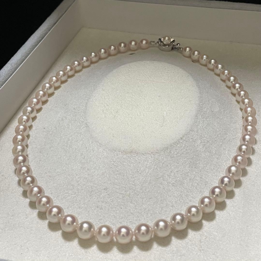 【テリ強✨大珠】あこや真珠 ネックレス 7.5-8.0 パール 高級仕立 本真珠