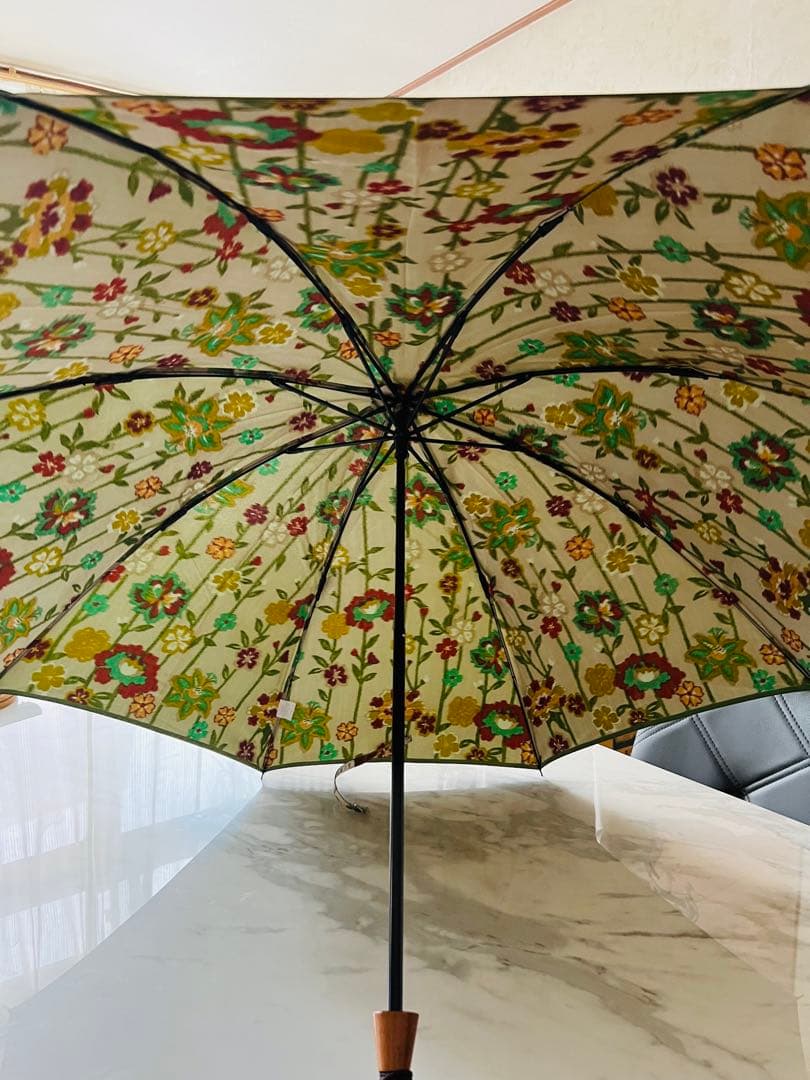 小宮商店折りたたみ傘和花晴雨兼用モスグリーン