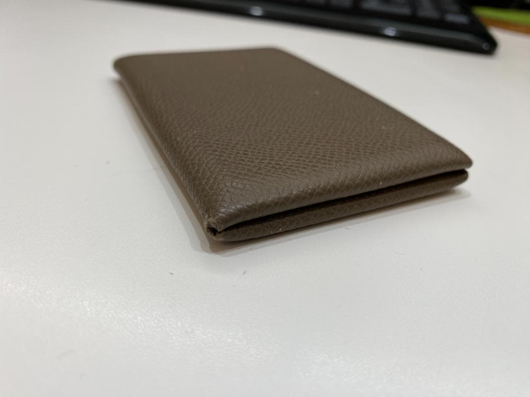 HERMES カルヴィ　カードケース　エプソン　エトゥープ