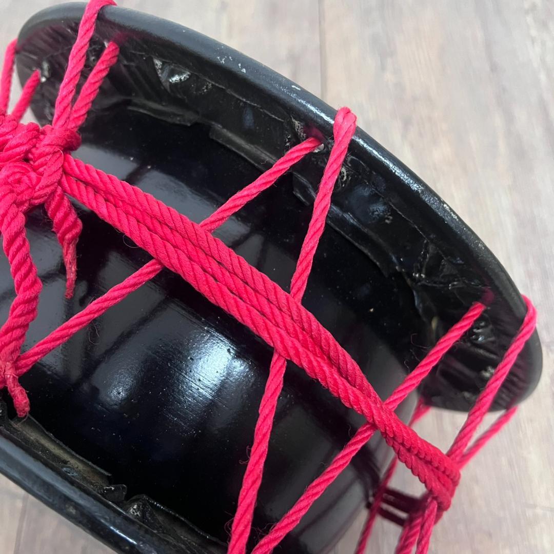 フォロー割【新品】【蔵出し】締め太鼓 牛革 和太鼓 バチ付 台付 入門用