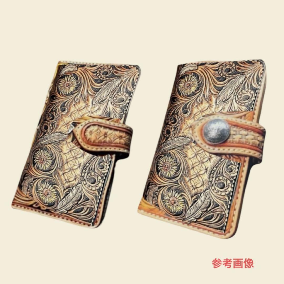 iwgping様オーダー　レザーカービン　iPhone15手帳型ケース