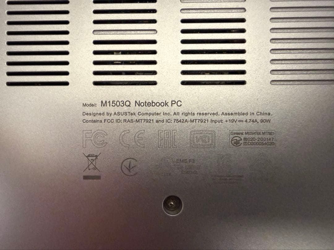 ジャンク　ノートPC ASUS Vivobook M1503Q