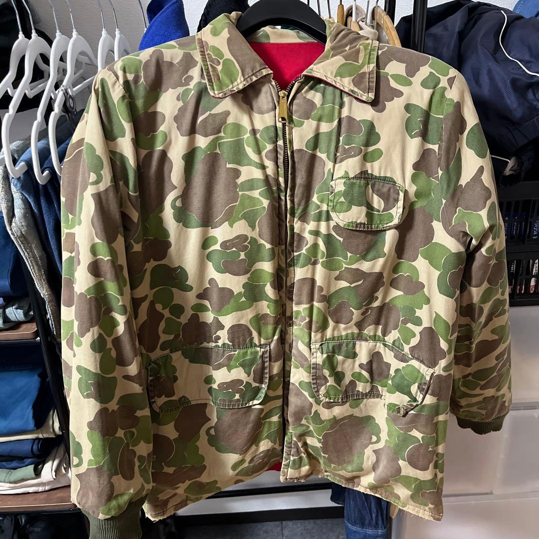 60s ハンターカモ ハンティングジャケット リバーシブル デカ五角形ジップ