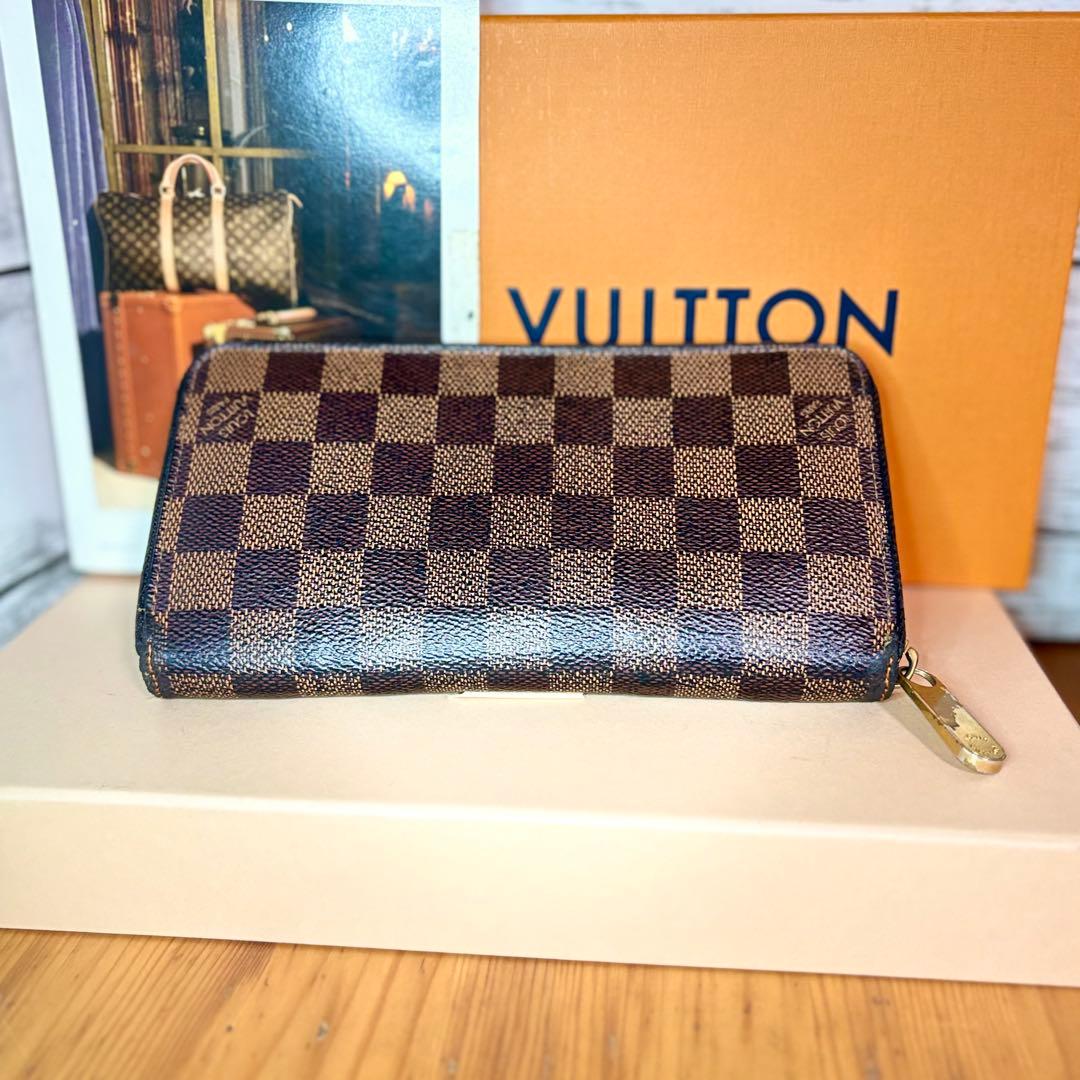 ルイヴィトン　ダミエ　エベヌ　ジッピーウォレット　長財布　N60015