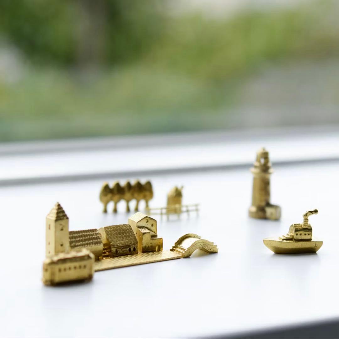 穀雨 / 真鍮のオブジェ / 長南芳子　小さな木々 羊飼いの納屋