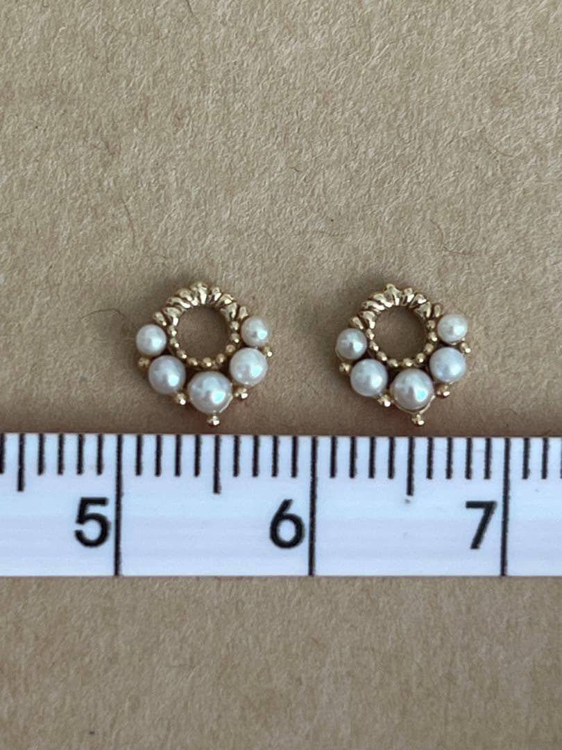 agete K14パールピアスチャーム