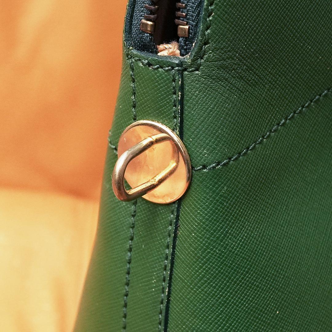 MADE IN ITALY　FOXEY　ハンドバッグ　グリーン　マカロン