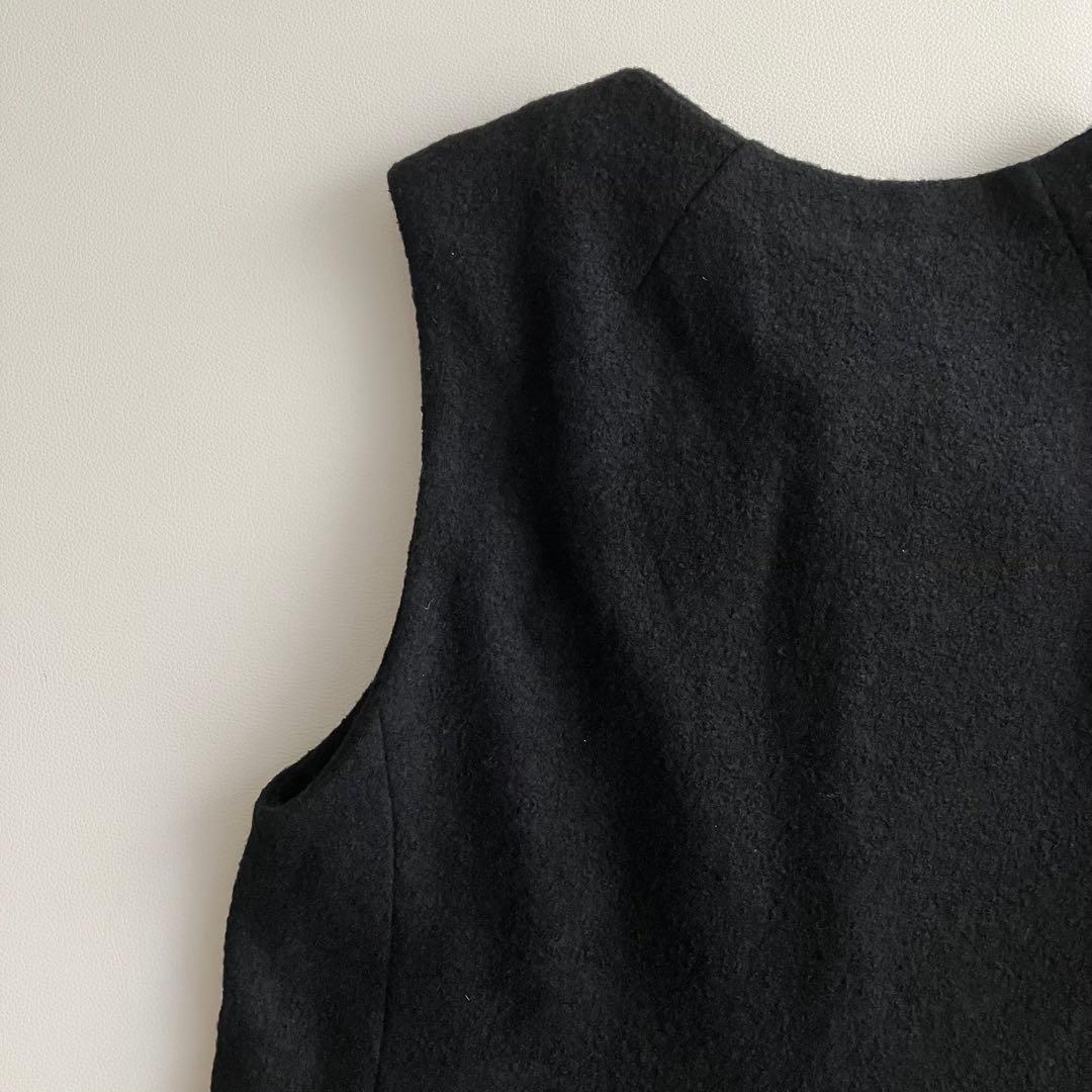 Veritecoeur ヴェリテクール　ベスト　ジレ　 ウール　黒