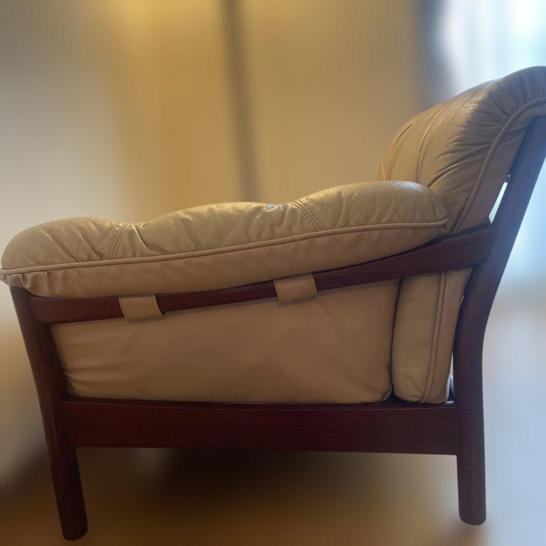 オールドマルニ　1人掛け　レザーソファ　☆ハンゾー