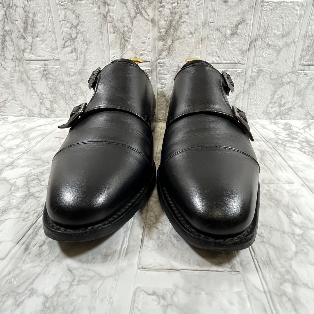 【美品】SCOTCH GRAIN ダブルモンク R1812 ブラック　25㎝