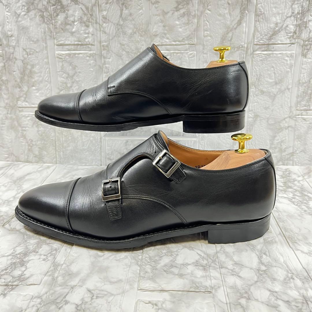 【美品】SCOTCH GRAIN ダブルモンク R1812 ブラック　25㎝