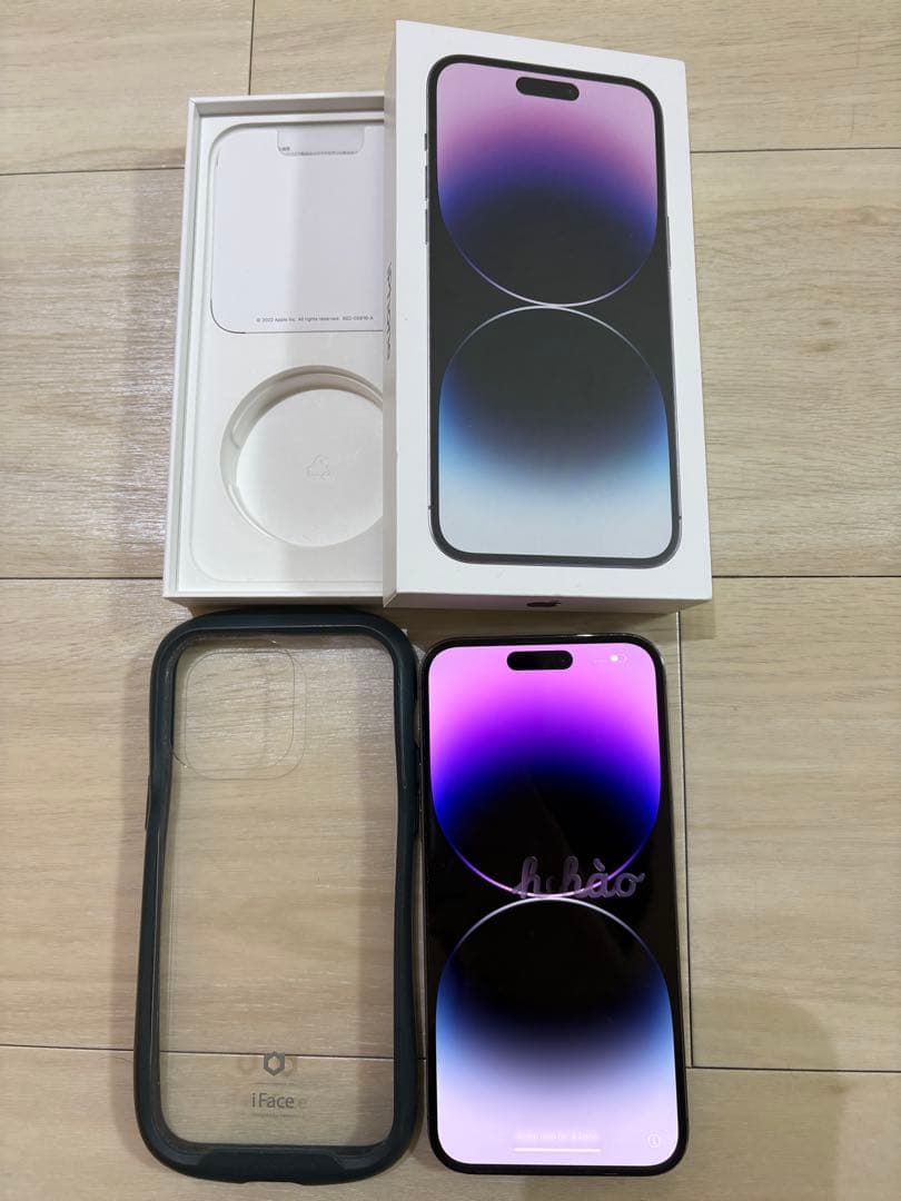 美品！iPhone 14 Pro max256GBディープパープル iFace付