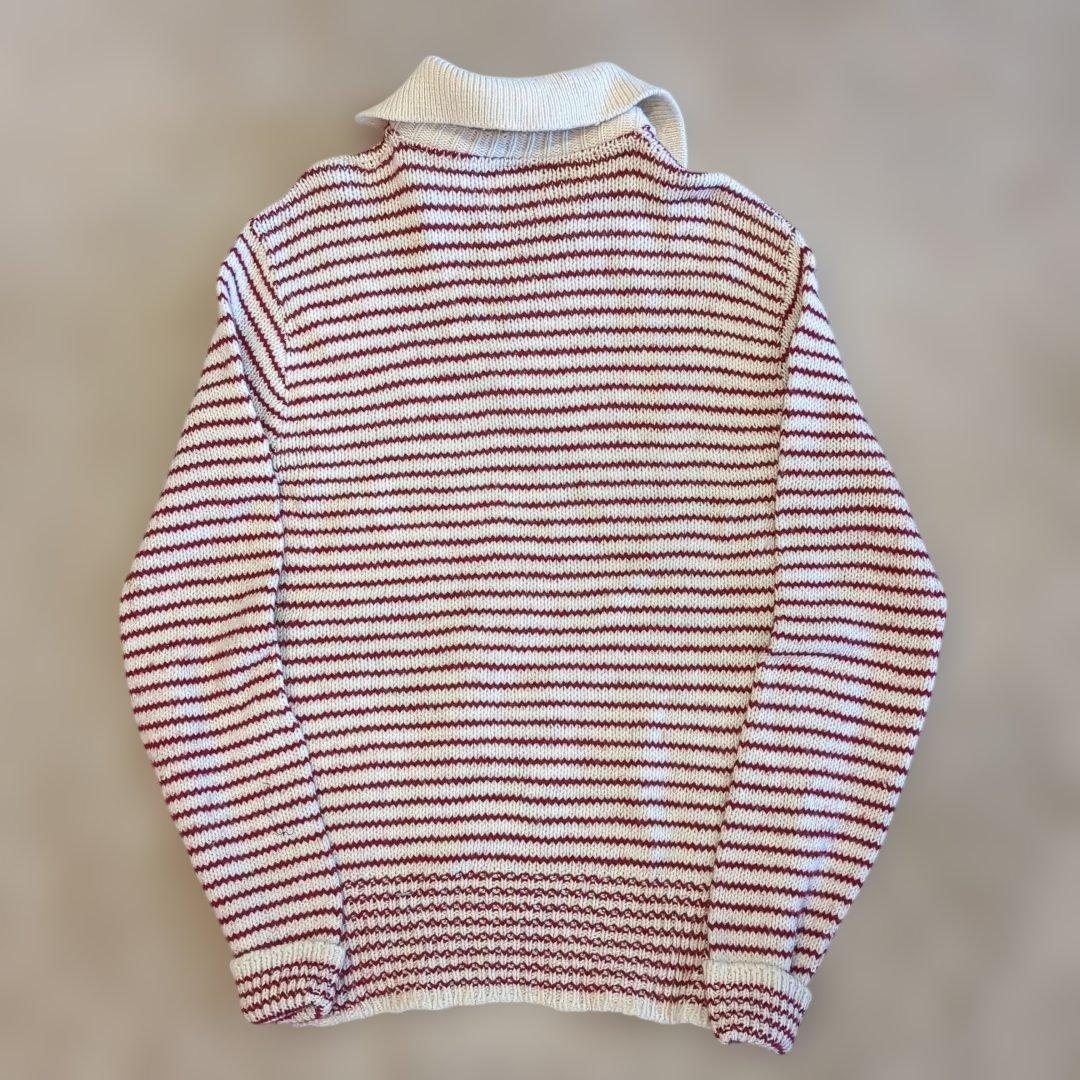 バ*ン様 70年代 ヴィンテージ　エルエルビーン　ボーダー襟付きニット　希少