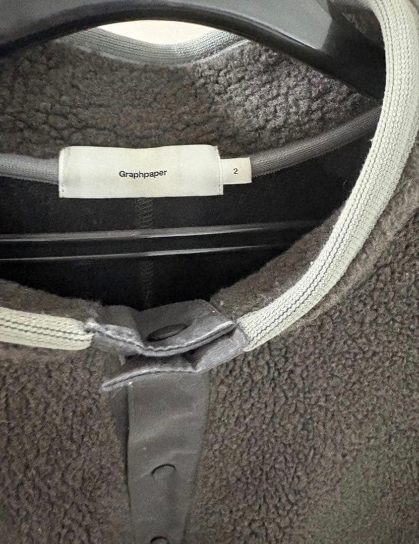 【美品】Graphpaper ウールボアハイネックプルオーバーフリースsize2
