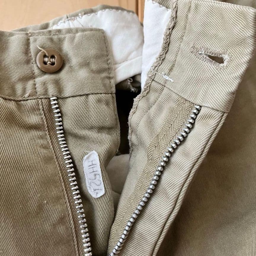 【米軍実物】60s US ARMY チノパン トラウザーズ RAPIDジップ