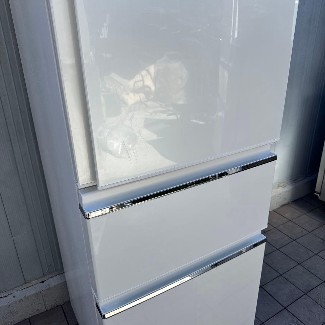 MITSUBISHI 2018年製 3ドア冷蔵庫330L 右開き パールホワイト