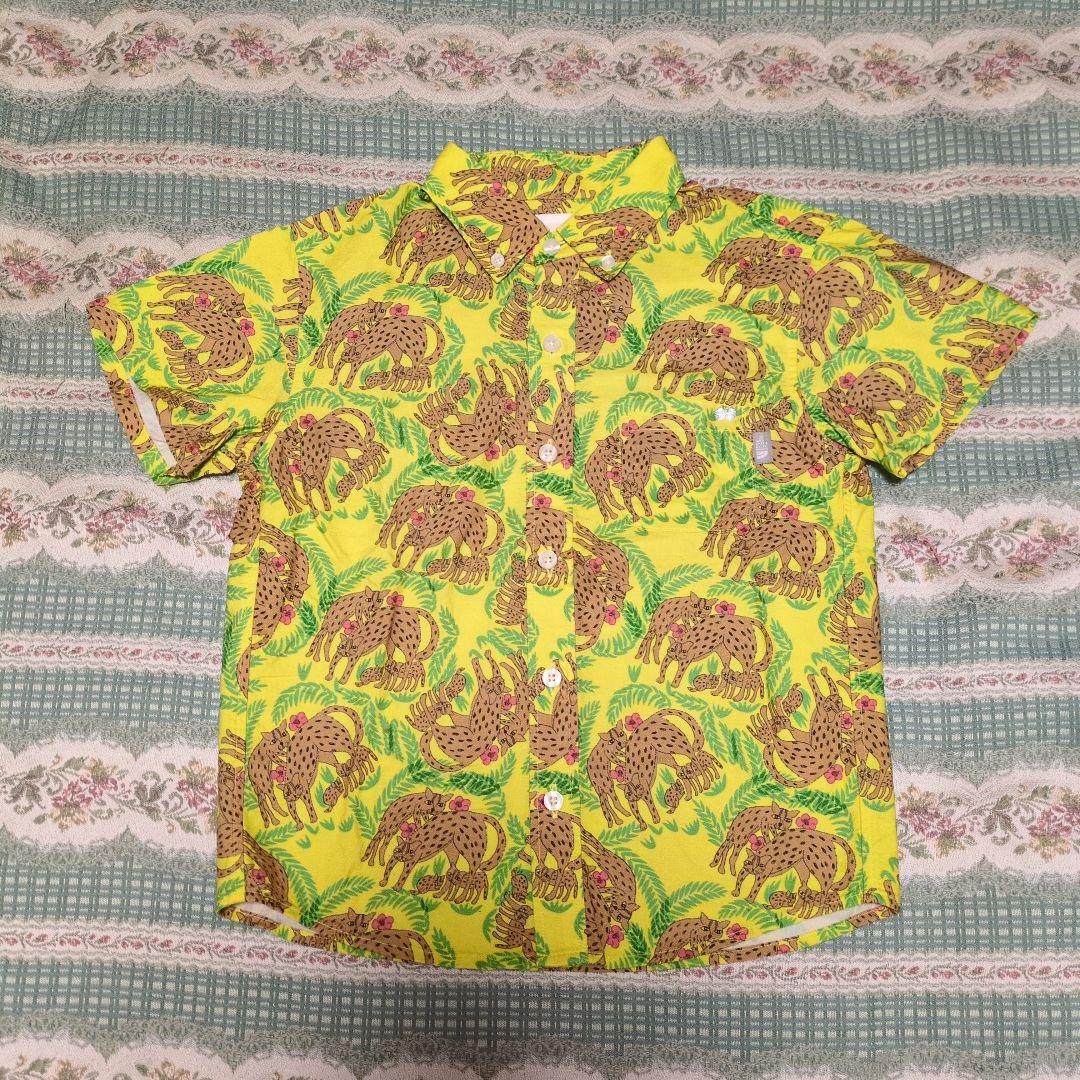 The North Faceアロハシャツ ヒョウ柄上下セット130 cm