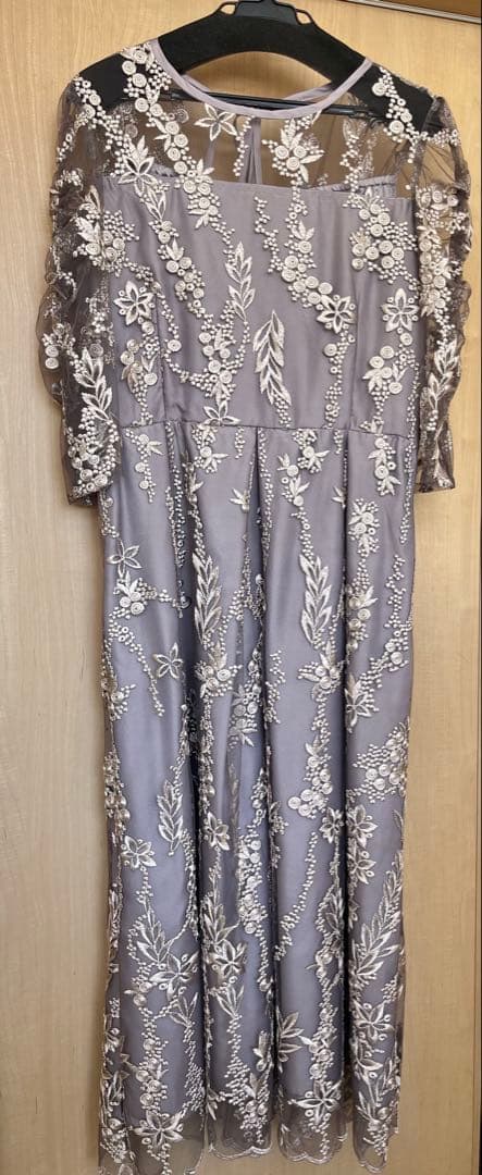 【美品】niana刺繍シアーレースドレス／オケージョンドレス（M）