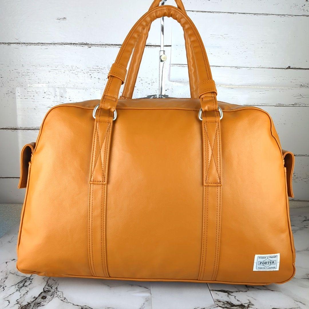 【未使用級】ポーター☆A4　フリースタイル　キャメル　ミニボストン　旅行