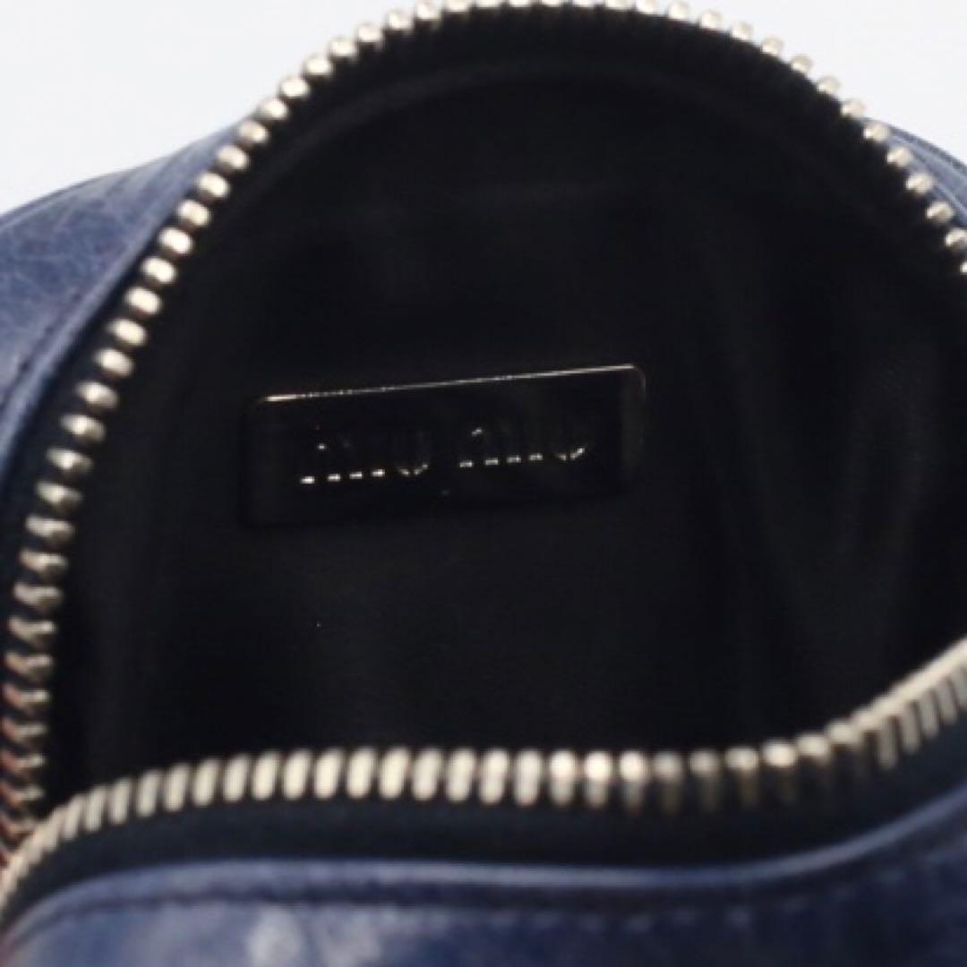 miu miu ミュウミュウ マテラッセ ミニポーチ ケース ブルー