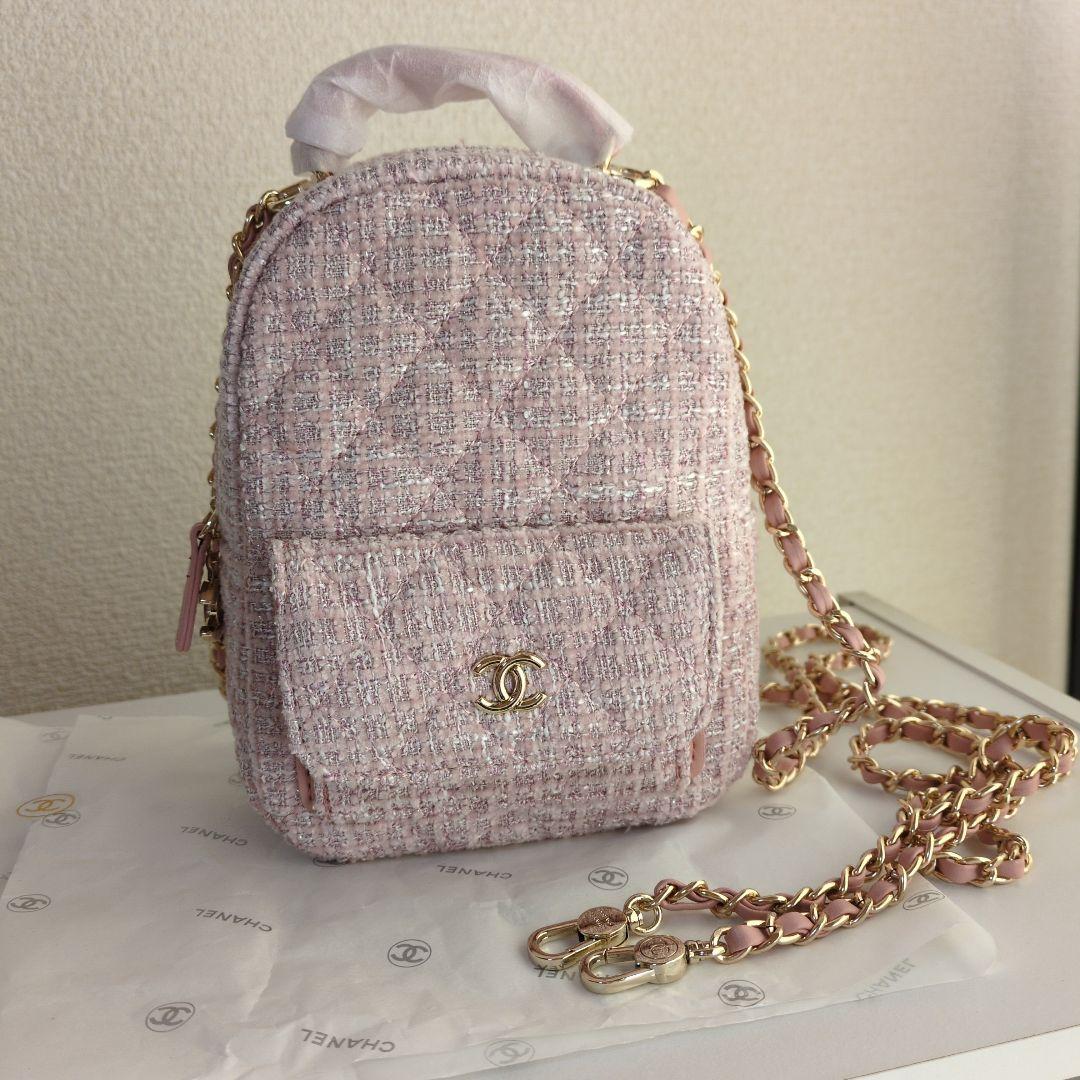 CHANEL非売品ツイードミニリュックピンク